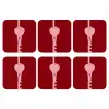 Love - Hart - Rood onderzetter kurk middel -3d