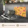 Bloemen - Geschilderd - Geel keuken achterwand spatscherm klein -usp_NL