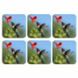 Kolibrie - Bloem - Natuur - Groen onderzetter kurk middel -3d