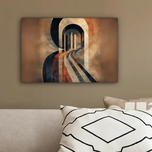 Piano - Toetsen - Abstract canvas 2cm klein -sfeer3