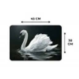 Zwaan - Water - Natuur - Realistisch - Wit Placemat vinyl groot -specs