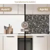 Terrazzo -  Patroon - Grijs keuken achterwand 2 middel 871 -voor-na2_FR