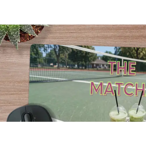 Matcha Club - Tennis - Matcha muismat rubber klein -closeup