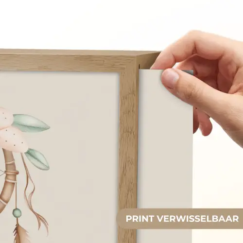 Dromenvanger - Bohemian - Boho - Pastel kleuren Light Box met batterij (Wandlamp kind) middel -USP_websiteprintNL