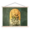 Plant - Bloemen - Wit textielposter latten blank klein -3d