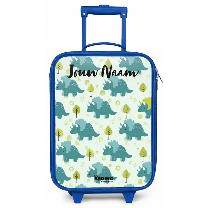 Dinos - Patroon - Natuur Kinderkoffer - Blauw klein -zz3dotto