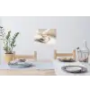 Cappuccino - Schuim - Schotel - Beige Muursticker klein -eettafel