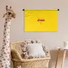 Smile - Geel - Roze Wandkleed katoen klein -wsfeer5_kind