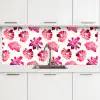 Bloemen - Roze - Patroon keuken achterwand 2 middel 871 -3d