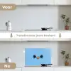 Vogel - Blauw - Eenvoudig keuken achterwand spatscherm klein -voor_na_NL