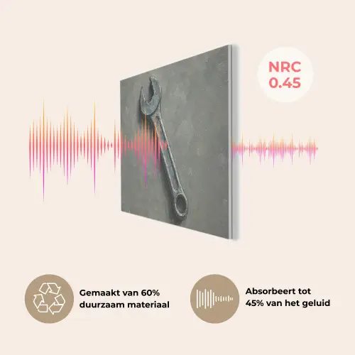Steeksleutel - Schilderij - Gereedschap - Verf PET vilt klein -USP_NL