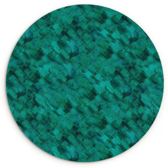 Vloeiend - Olie - Verf - Groen Wandcirkel kunststof plaat 5mm dik klein 188 -3d