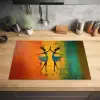 Dansen - Vrouwen - Verfstructuur Inductie beschermer vinyl 3mm klein -sfeer5