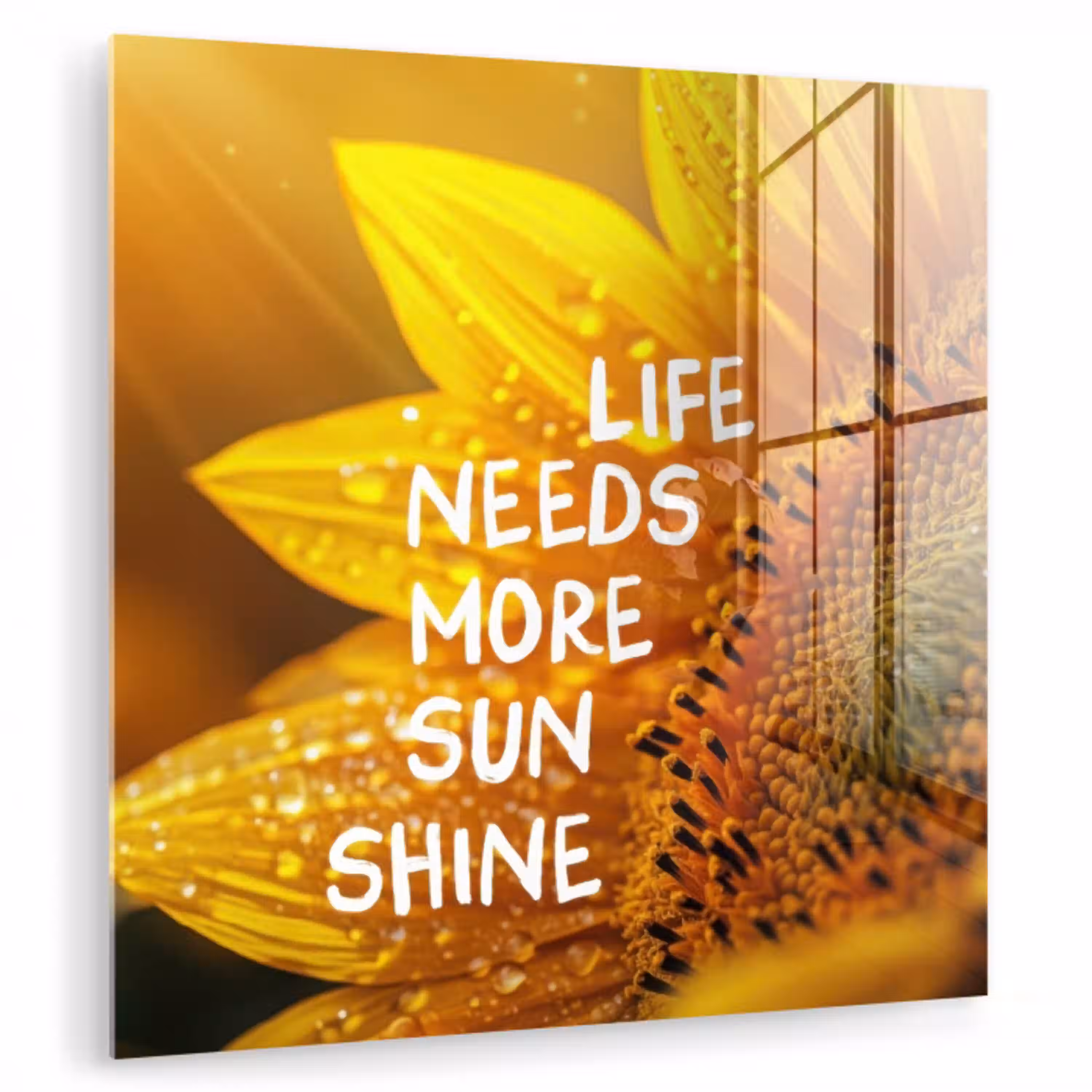 Zonnebloem - Close up - Geel - Quote plexiglas 5mm klein -zzzproduct_nieuw