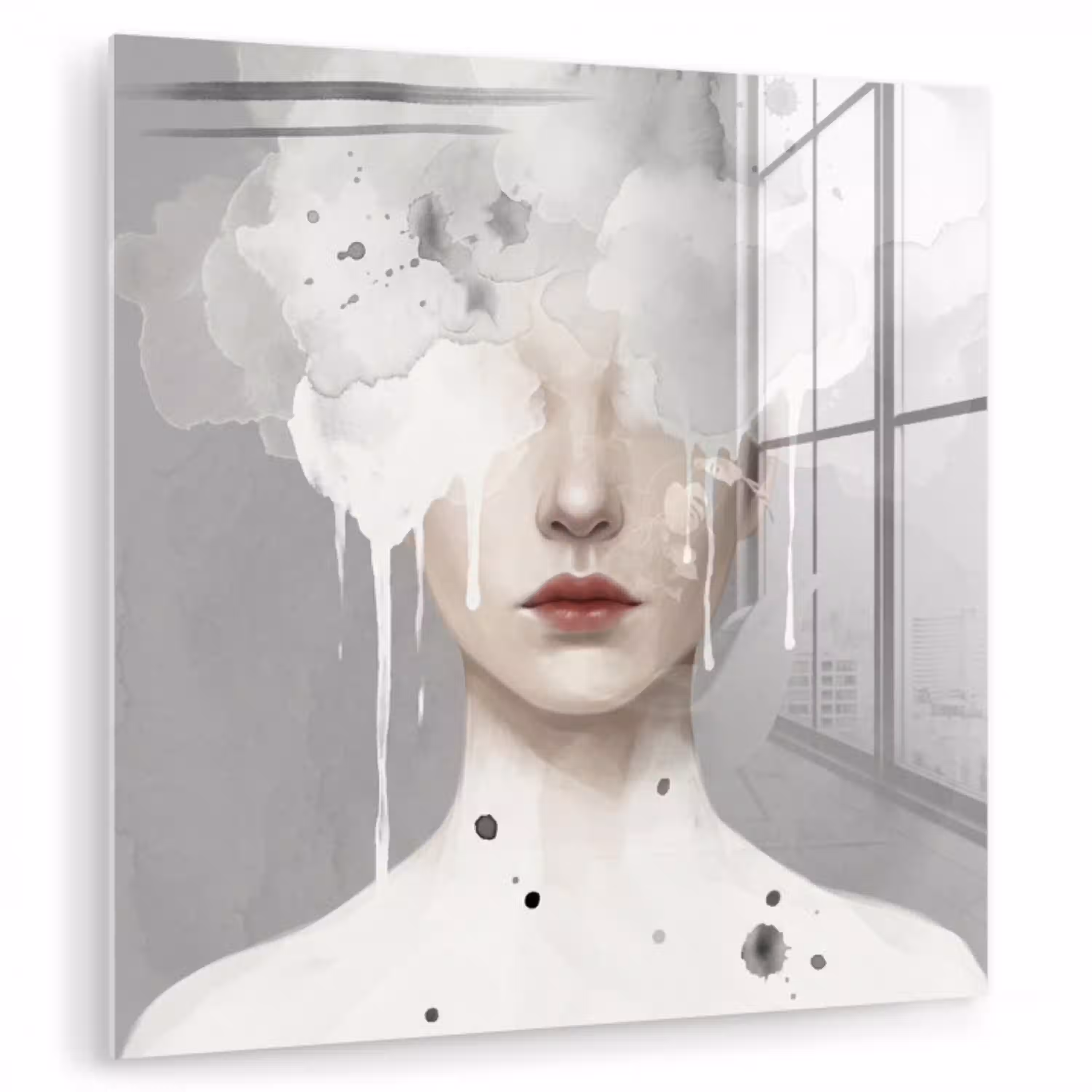 Vrouw - Wolk - Grijs plexiglas 5mm klein -zzzproduct_nieuw