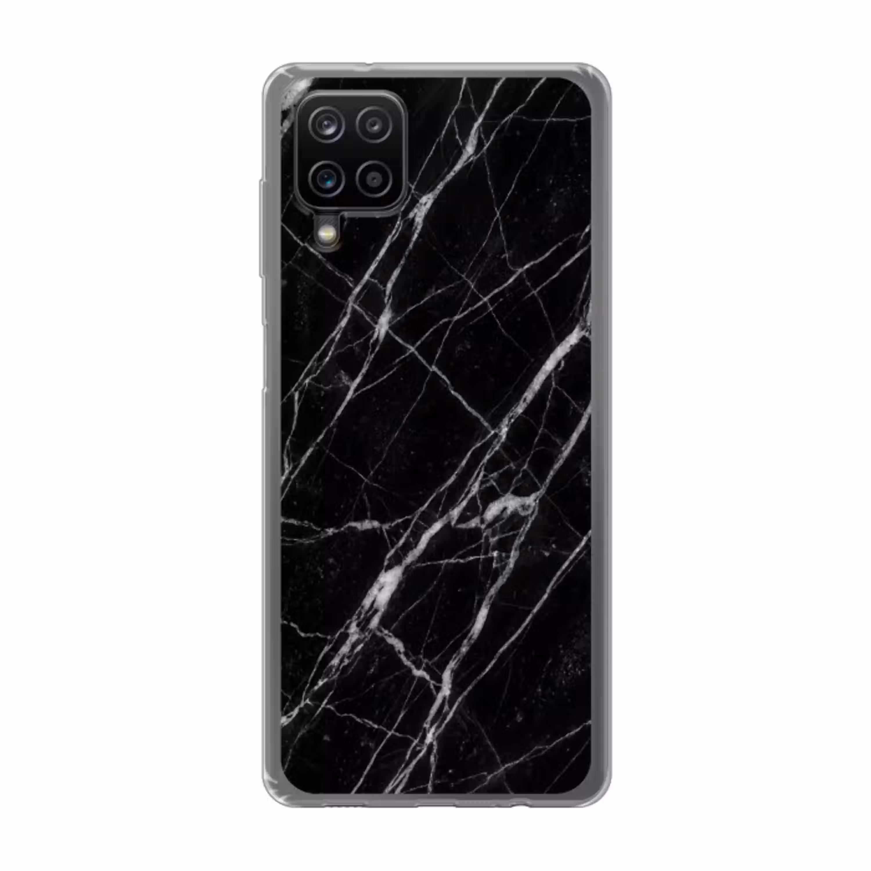 Marmer - Aders - Abstract - Zwart Telefoonhoesje Samsung Galaxy A12 klein -3d
