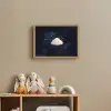 Wolkje - Gezichtje - Sterren - Donkerblauw Light Box met batterij (Wandlamp kind) middel -sfeer2_kind