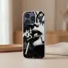 Gezicht - Mond - Graffiti - Zwart Telefoonhoesje iPhone 17 Pro klein -sfeer2
