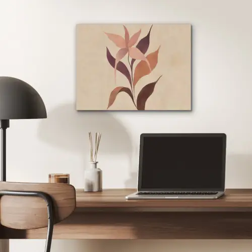 Minimalistisch - Bloem - Bladeren - Beige PET vilt klein -sfeer5