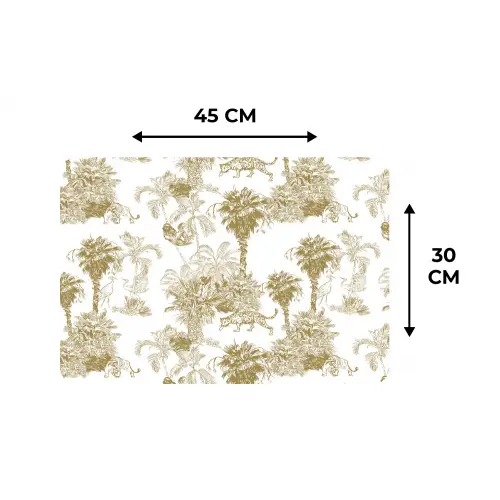 Oerwoud - Abstract - Beige Placemat vinyl groot 368 -specs