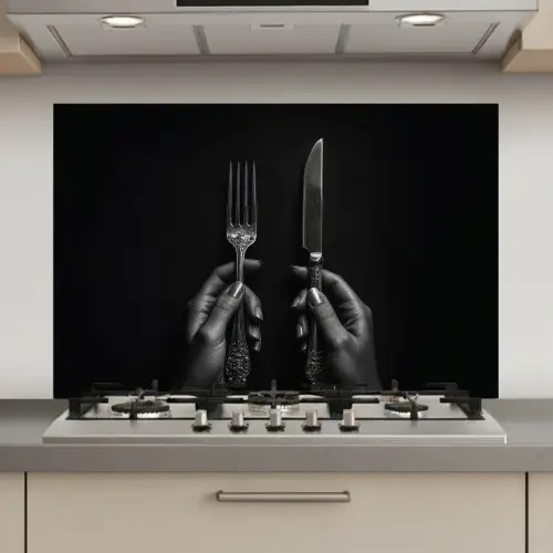 Bestek - Zwart - Wit keuken achterwand spatscherm klein -3d_website
