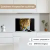 Luipaard - Dieren - Portret - Wilde dieren - Zwart keuken achterwand spatscherm klein -sfeer4_FR