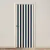 Verticale strepen - Blauw - Crème deurposter klein 289 -3d_beige