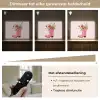 Cowboylaarzen - Roze - Boeket - Bloemen Light Box met batterij (Wandlamp) middel -USP_dimbaarNL