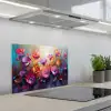 Bloemen - Botanisch - Kunst - Roze - Natuur keuken achterwand spatscherm klein -3d_schuin