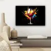 Wijn - Glas - Graffiti - Borrel - Rood - Verf canvas 2cm klein -sfeer6