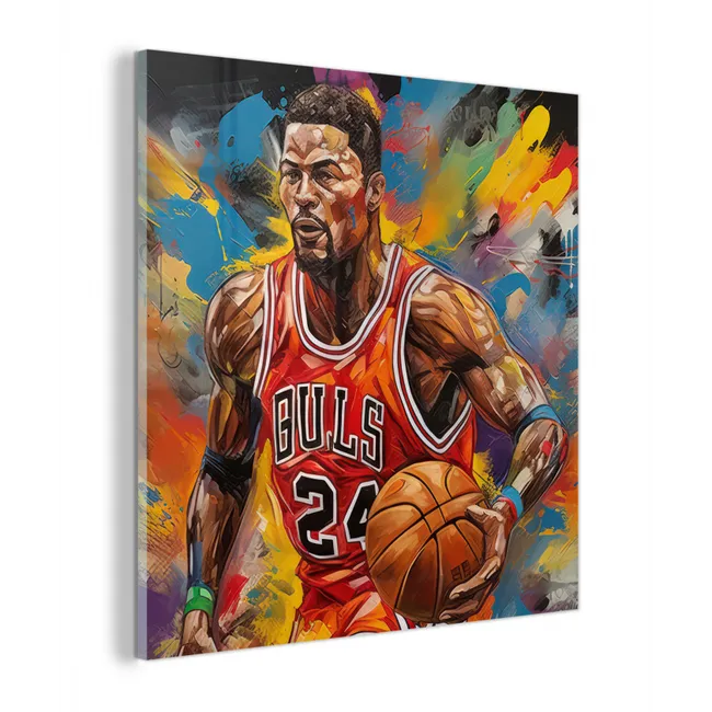 Basketbal - Verf - Kleuren - Rood plexiglas 5mm klein -z3d