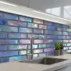 Metallic - Bakstenen - Glans - Kleuren keuken achterwand 2 middel 871 -3d_schuin