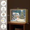 Kerst - Kerstboom - Winter - Huis - Sneeuw Light Box met batterij (Wandlamp) middel -USP_websiteoverzichtNL