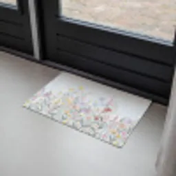Weidebloemen - Illustratie - Kleurrijk Deurmat klein -sfeer2