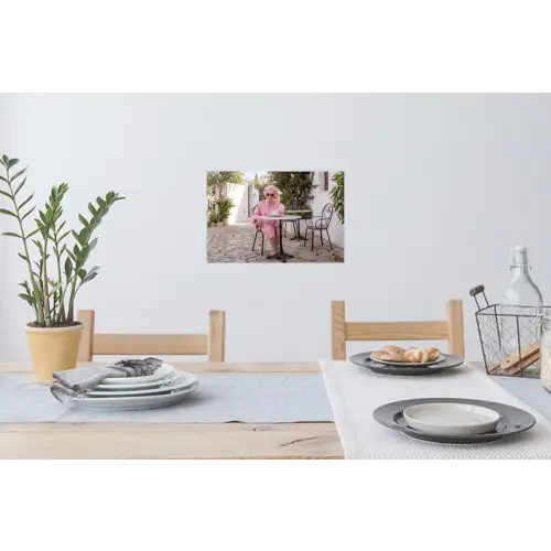 Ochtendjas - Krulspelden - Roze Muursticker klein -eettafel