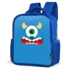 Dierenportret - Monster - blauw Kinderrugzak - Blauw middel -schuin