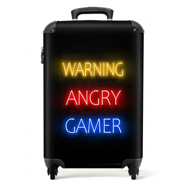 Warning Angry Gamer NBS - Handbagage koffer - Unisex middel -productfoto_recht
