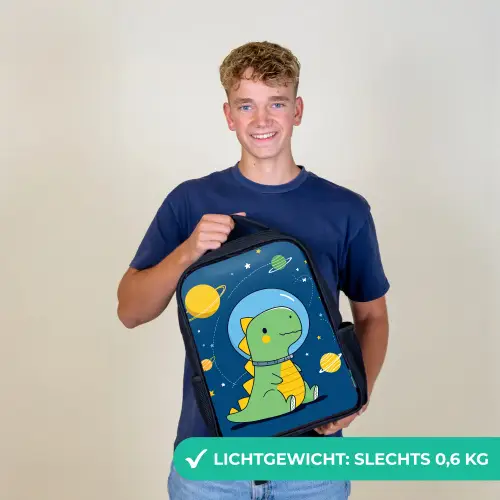 Dino - Ruimte - Planeten Rugzak - Zwart middel -sfeer7_NL