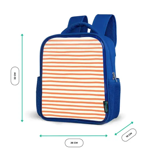 Zee - Dieren - Rood - Strepen Kinderrugzak - Blauw middel 862 -productfoto_formaten