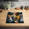 Melkmeisje - Barista - Koffie - Vintage - Kunst - Abstract - Schilderij - Oude meesters Inductie beschermer vinyl 3mm middel -sfeer5