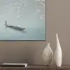 Bloesems - Minimalistisch - Wateroppervlak - Boot PET vilt klein -sfeer6_closeup