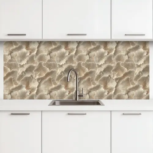 Waaierstructuren - Beige - Vezeltextuur keuken achterwand 2 middel 871 -3d