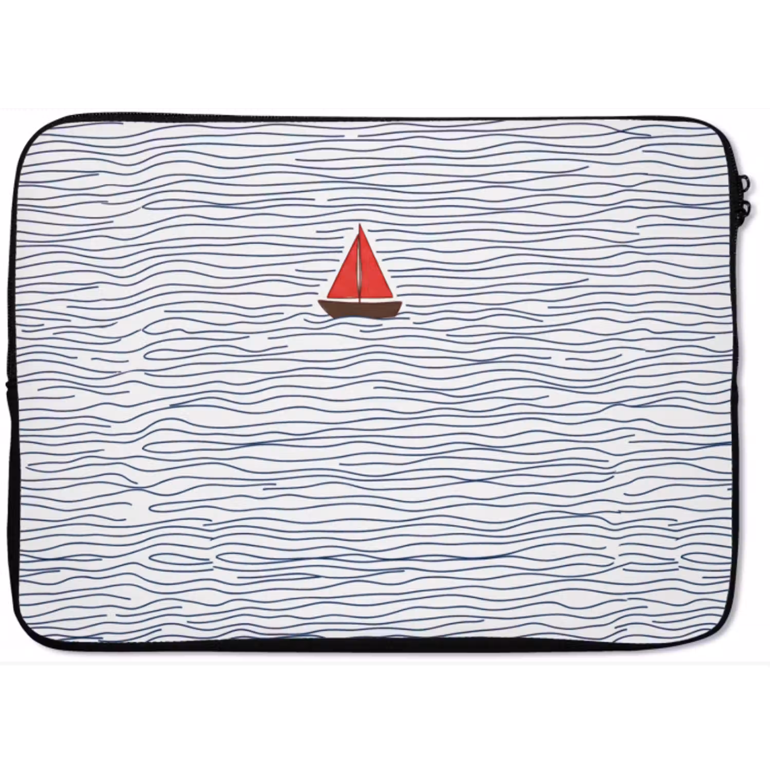 Boot - Water - Rood - Illustratie - Minimalistisch laptophoes neopreen klein -zkaufland3dotto