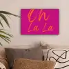 Oh la la - Oranje - Roze canvas 2cm klein -sfeer1