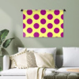 Dots - Klassiek - Geel Wandkleed katoen klein 269 -sfeer7