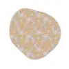 Paisleymotief - Wit - Bloemen - Geel Wandcirkel Organisch Forex 3mm klein 629 -3d