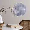 Oceaan - Bubbel - Blauw - Wit Wandcirkel behangsticker klein 186 -sfeer3