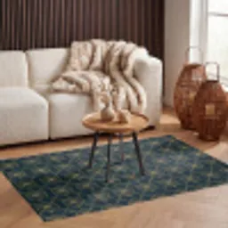 Geometrisch - Elegant - Groen Vloerkleed Rechthoek klein 1091 -atmosphere_sfeer2_global