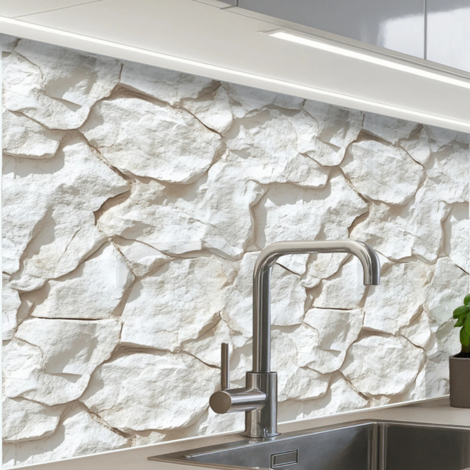 Structuur - Rots - Wit keuken achterwand 2 middel 865 -zzzz3d_schuin