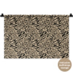 Giraf - Zebra - Motief - Bruin Wandkleed katoen klein 269 -t3d_DE